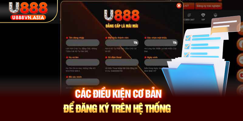 Các điều kiện cơ bản để đăng ký trên hệ thống